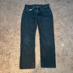 G Star Raw Jeans Men 31x32 Blue 3301 Straight Five Pocket Button Fly